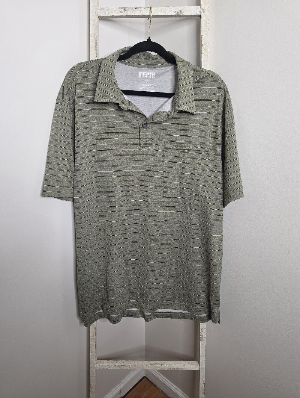 Duluth Trading Mens Large Armachillo Cooling Short Sleeve Polo
